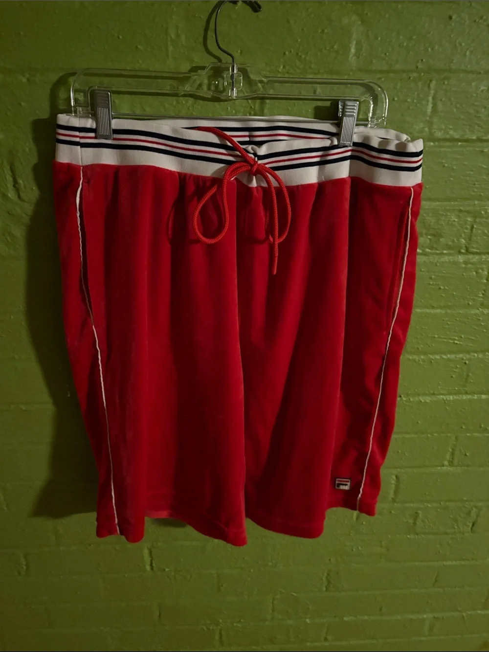 Fila Red Men’s Athletic Shorts with Striped Waistband
